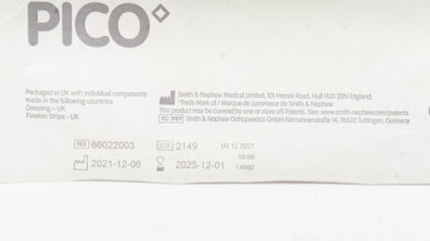 Smith&Nephew 66022003 PICO 7 Negative Pressure System 3.9inch x 11.8inch (x)